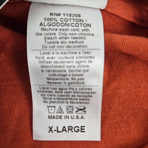 Harley-Davidson Mens Orange Graphic T-Shirt Myrtle Beach South Carolina X-Large - Picture 7 of 8